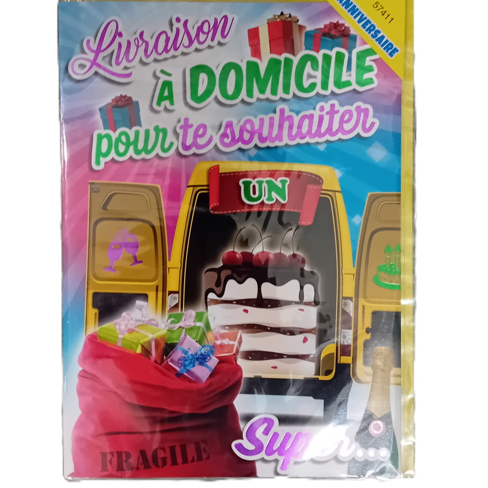 Carte géante anniversaire Livraison à domicile ...