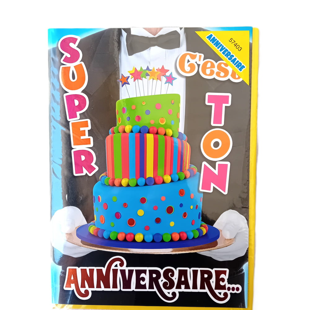 Carte géante anniversaire Super c'est ton anniversaire