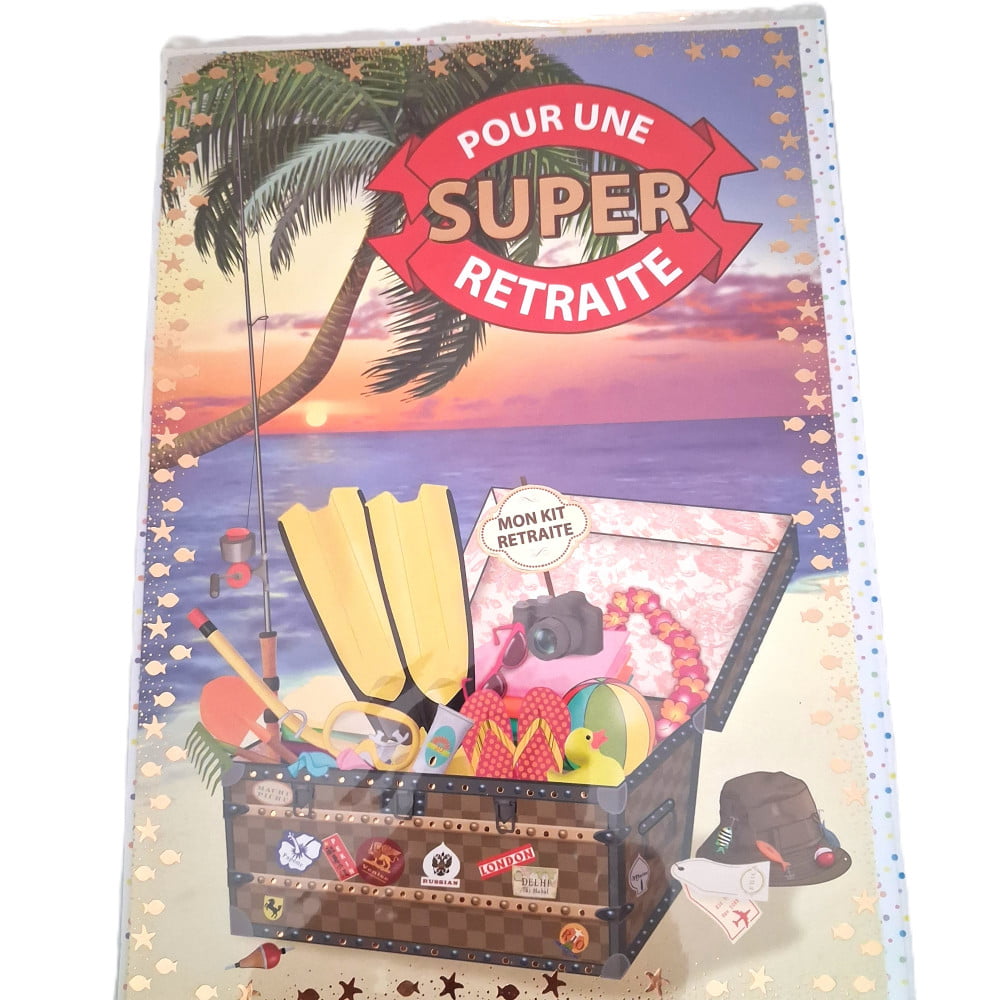 Carte Géante humoristique retraite format A4 - Super Retraite