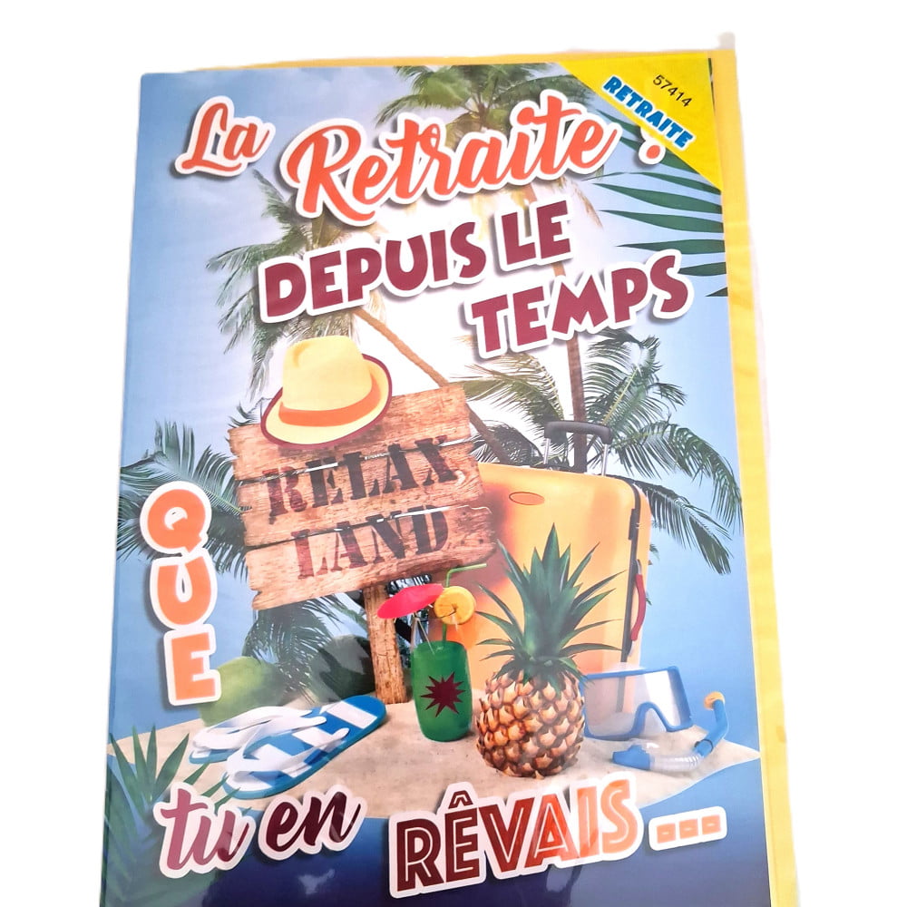 Carte Géante retraite humoristique format A4 - Tu en rêvais