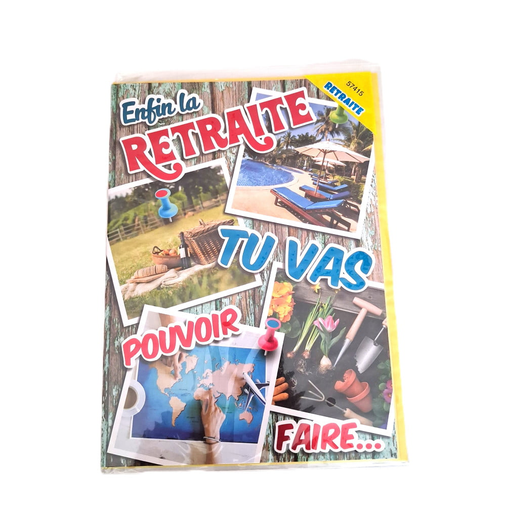 Carte Géante retraite humoristique format A4 - Tu vas pouvoir en profiter