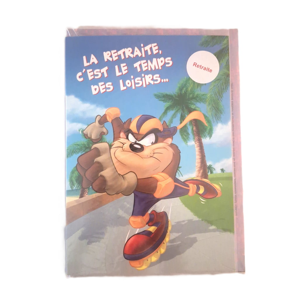 Carte Géante retraite humoristique format A4 - Taz