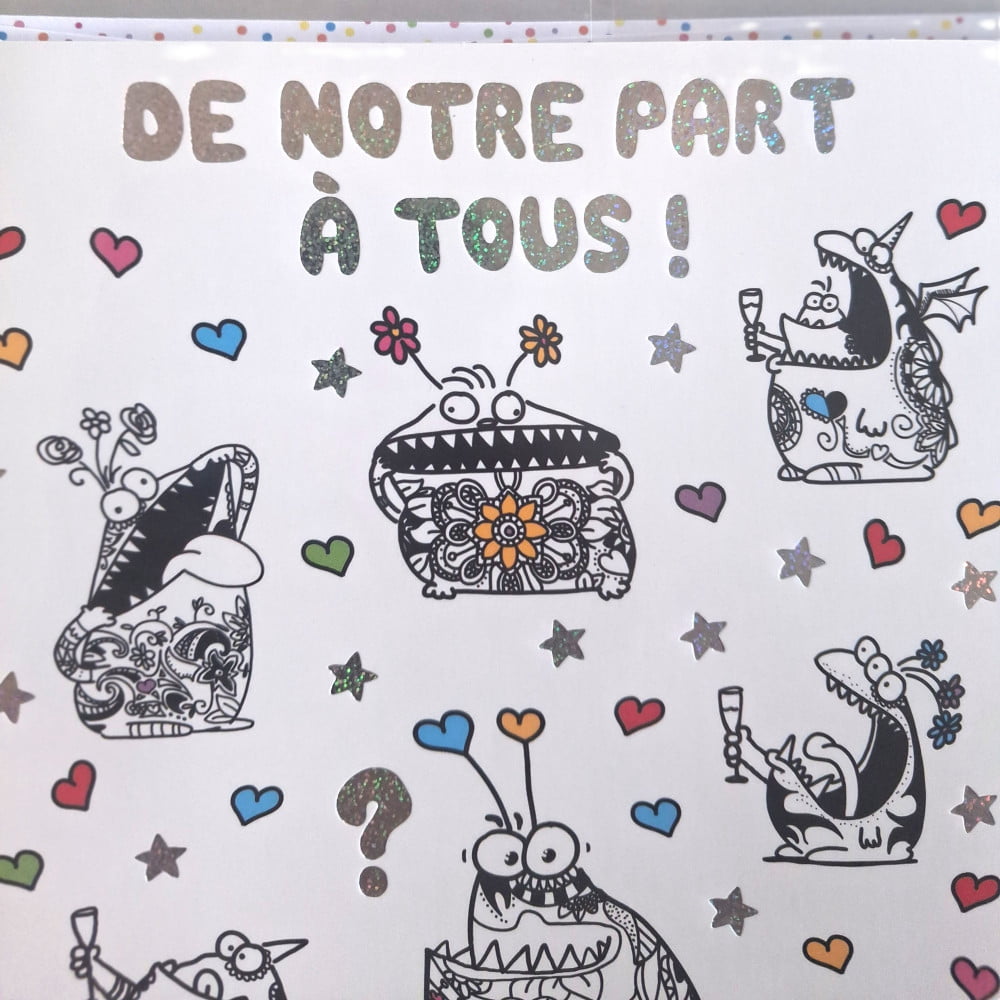 Carte Géante humoristique tous événements format A4 - De notre part à tous