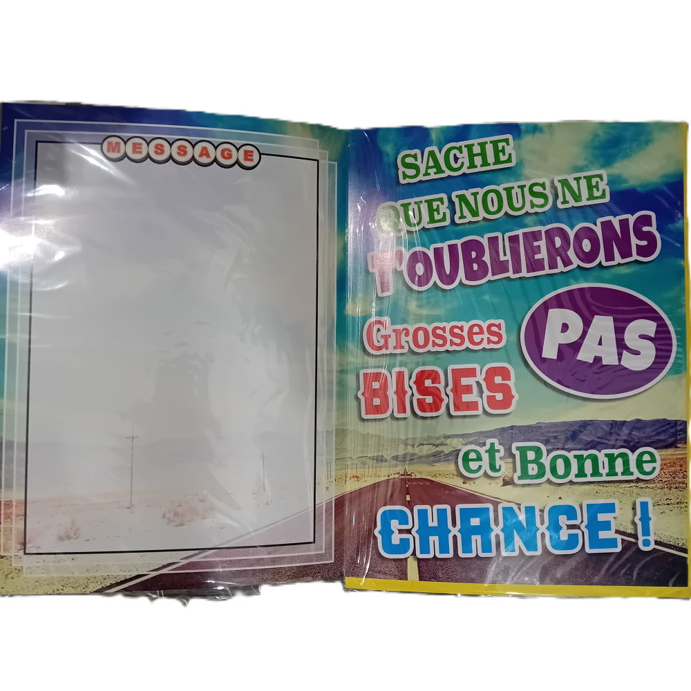 Carte maxi géante départ Tu nous quittes