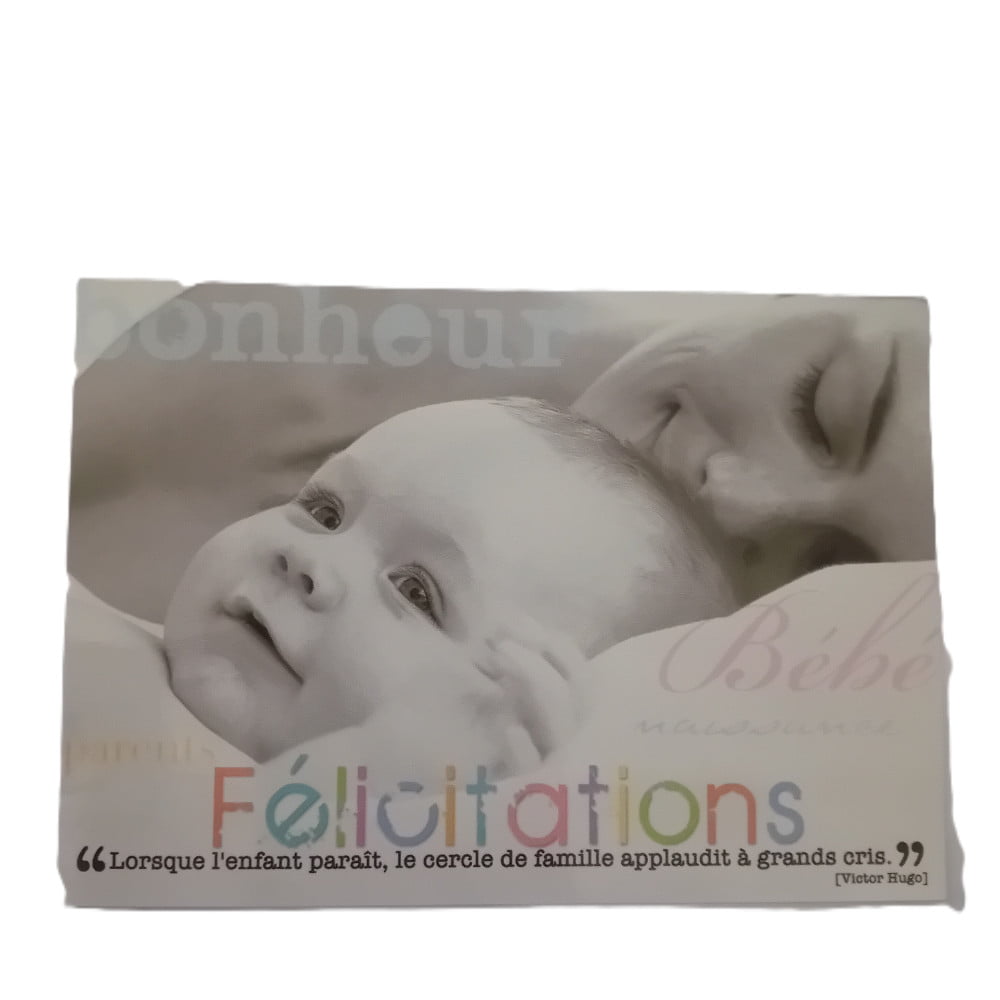 Carte postale citation Félicitations naissance Bonheur