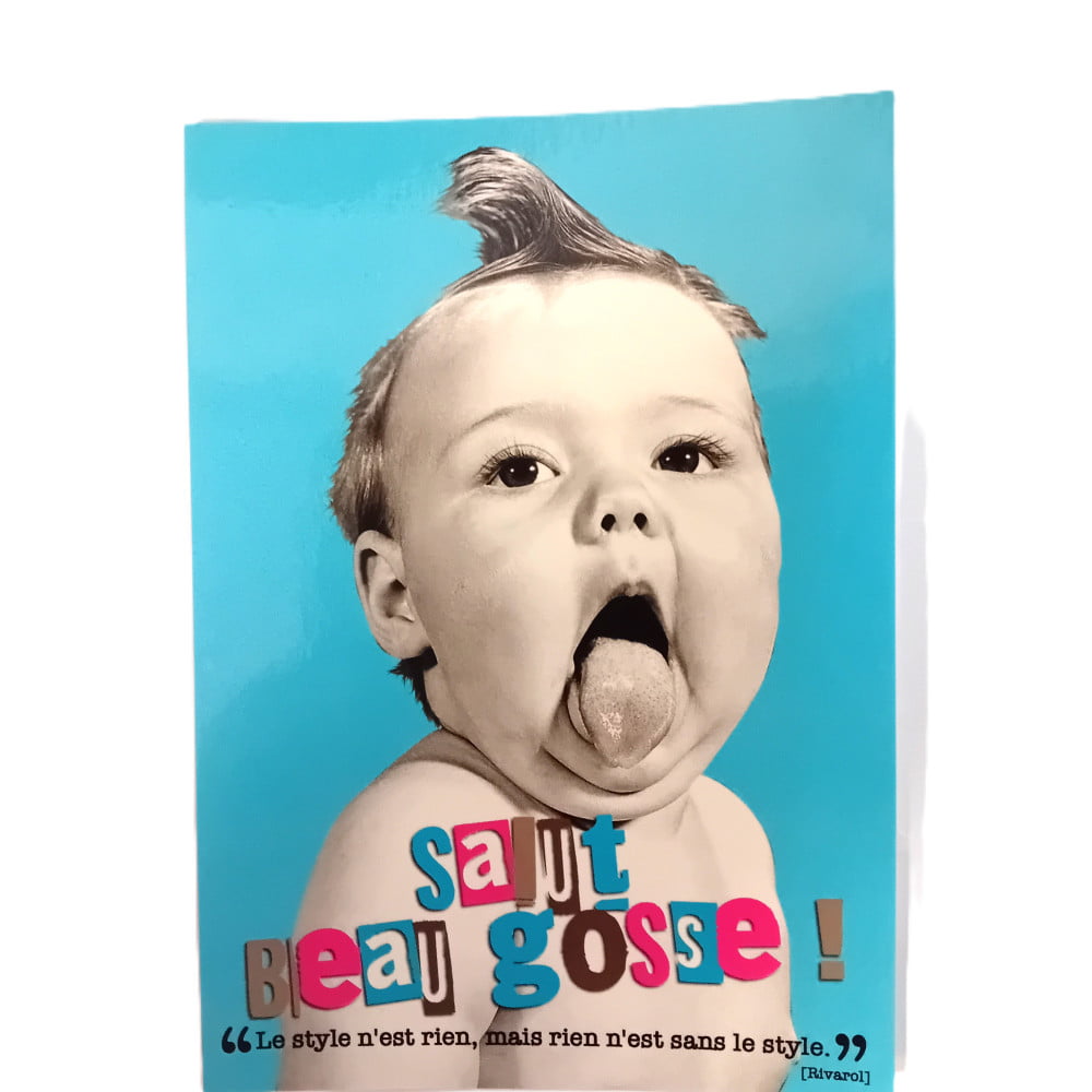 Carte postale citation Salut beau gosse