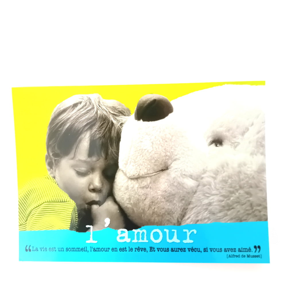 Carte postale citation L'amour