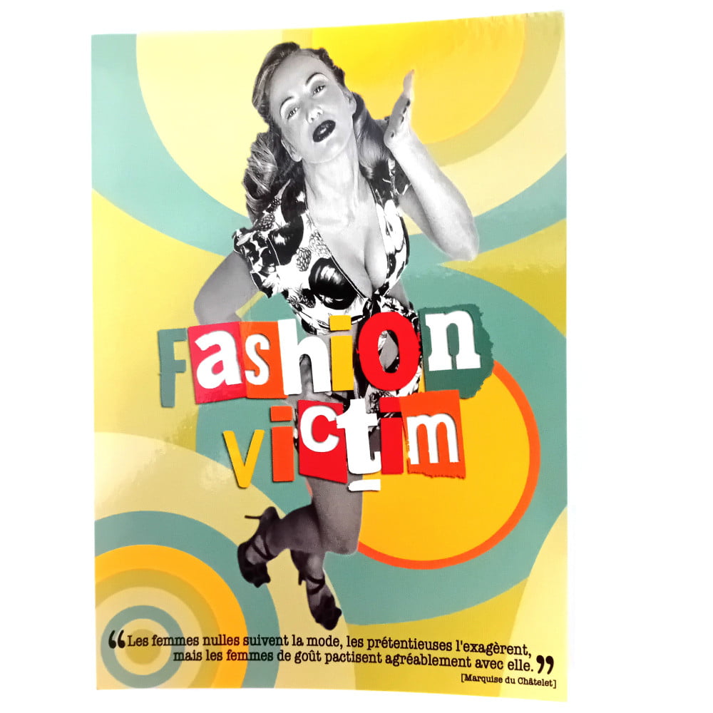 Carte postale citation Fashion victim