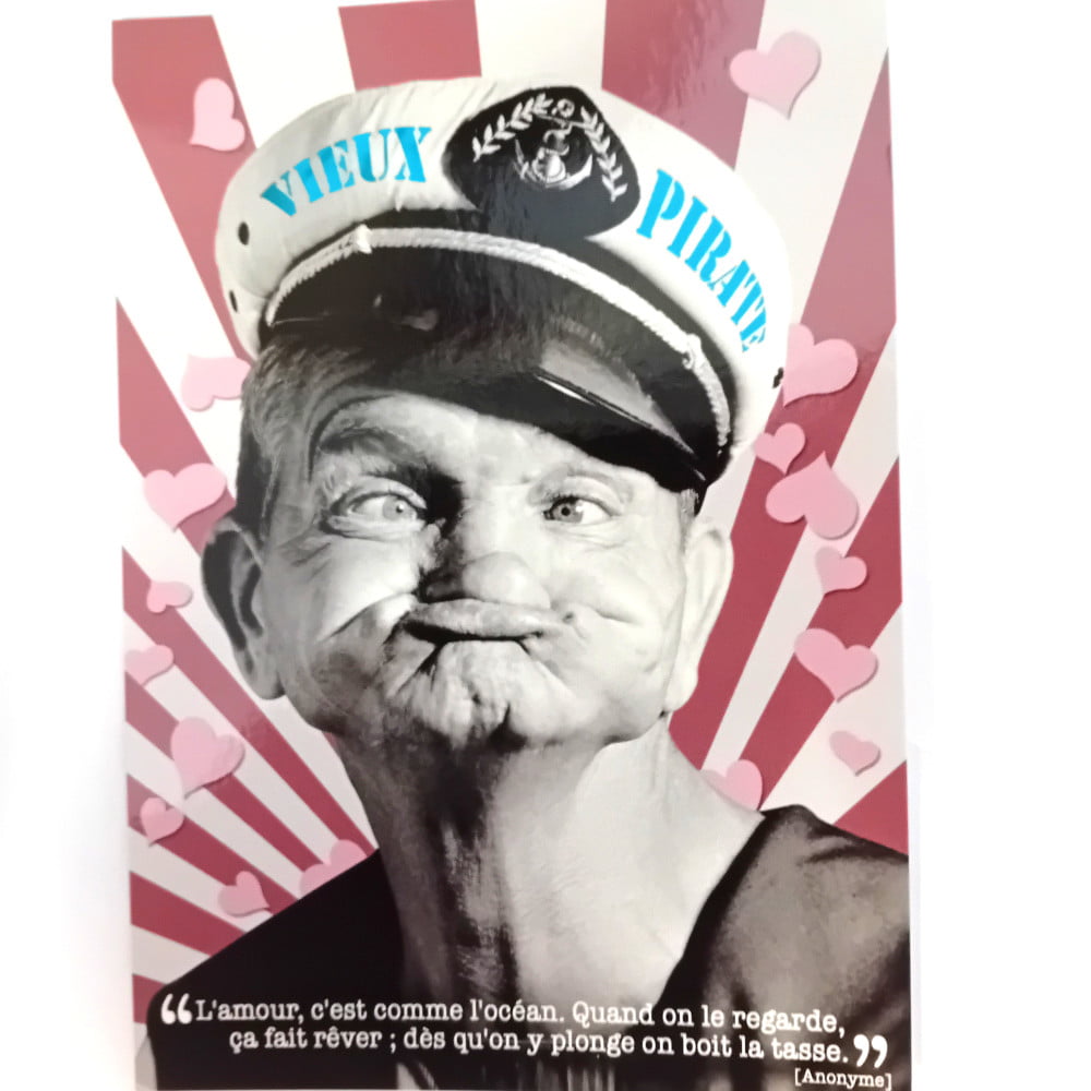 Carte postale citation Vieux pirate