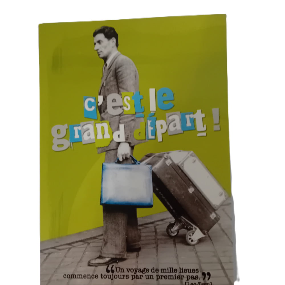Carte postale citation Le grand départ