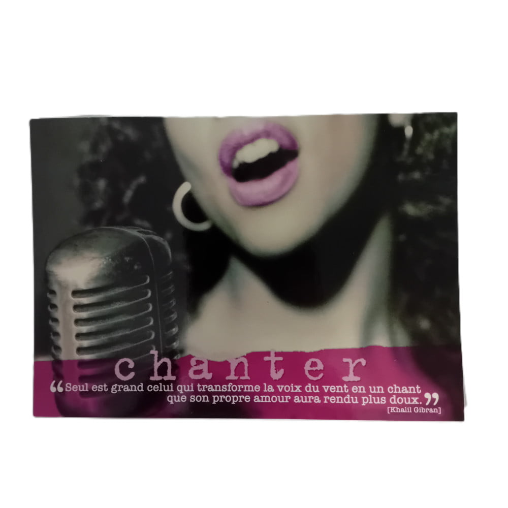 Carte postale citation Chanter