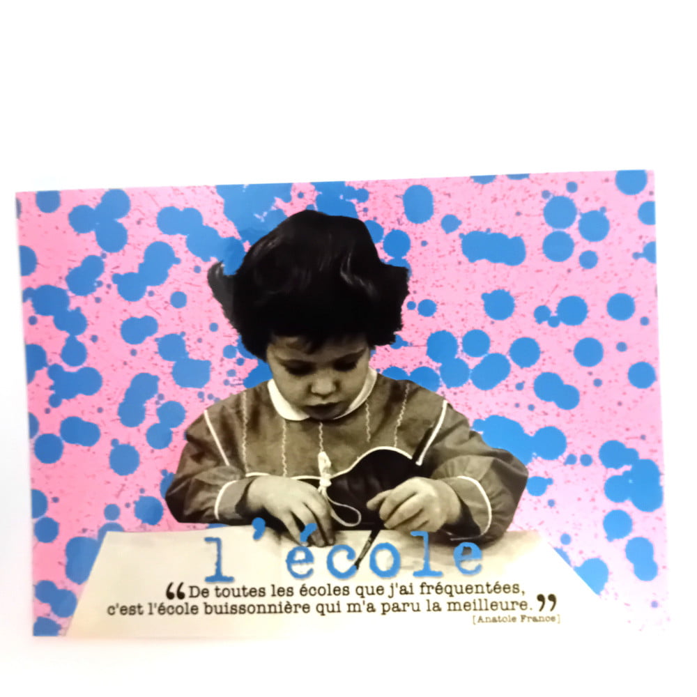 Carte postale citation L'école
