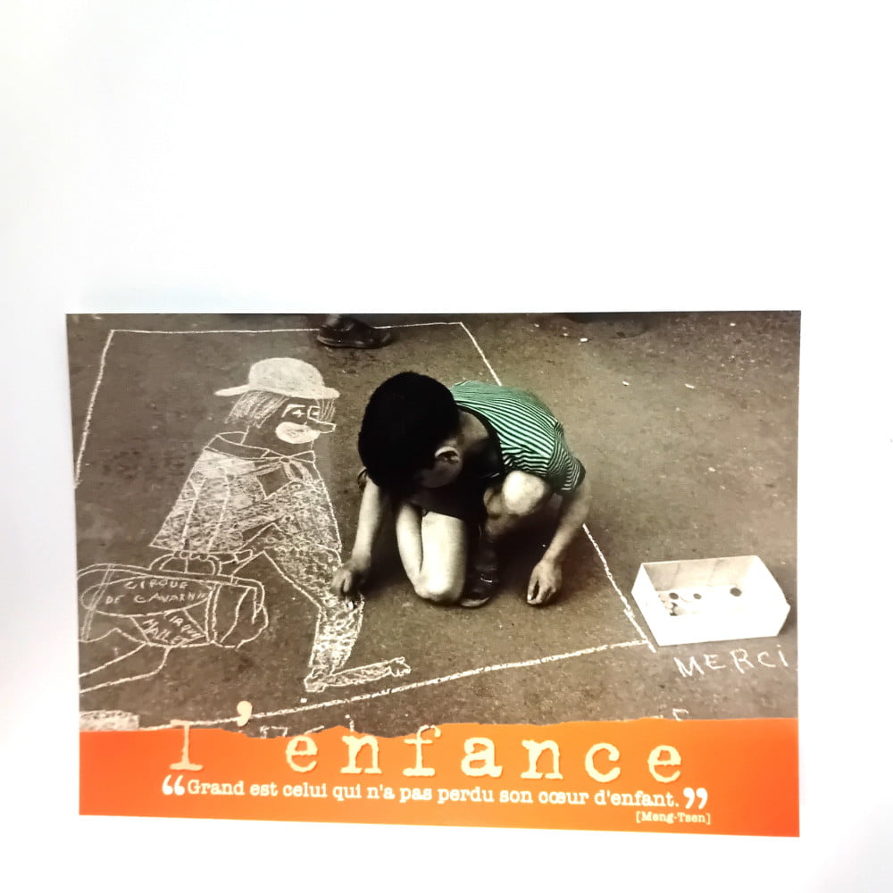 Carte postale citation L'enfance