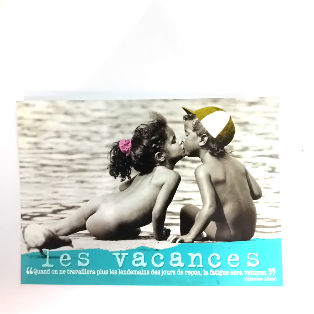 Carte postale citation Les vacances