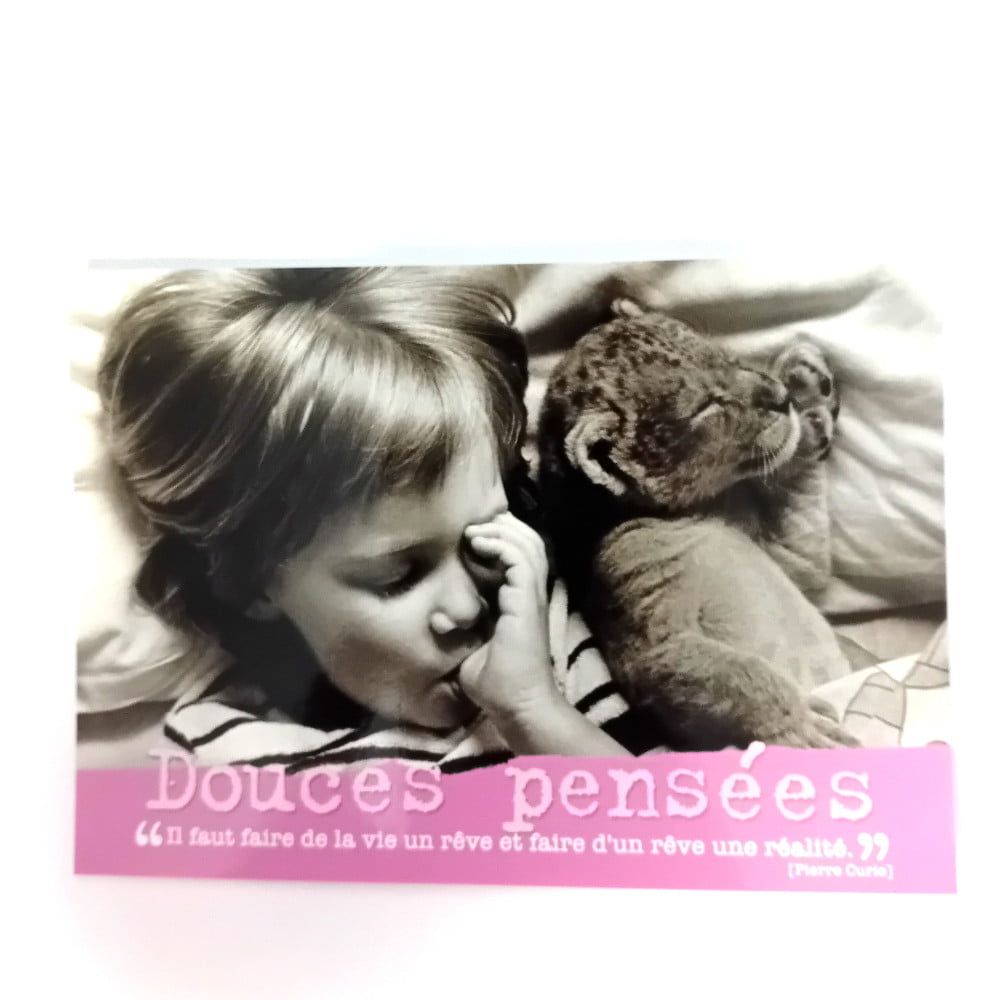 Carte postale citation Douces pensées