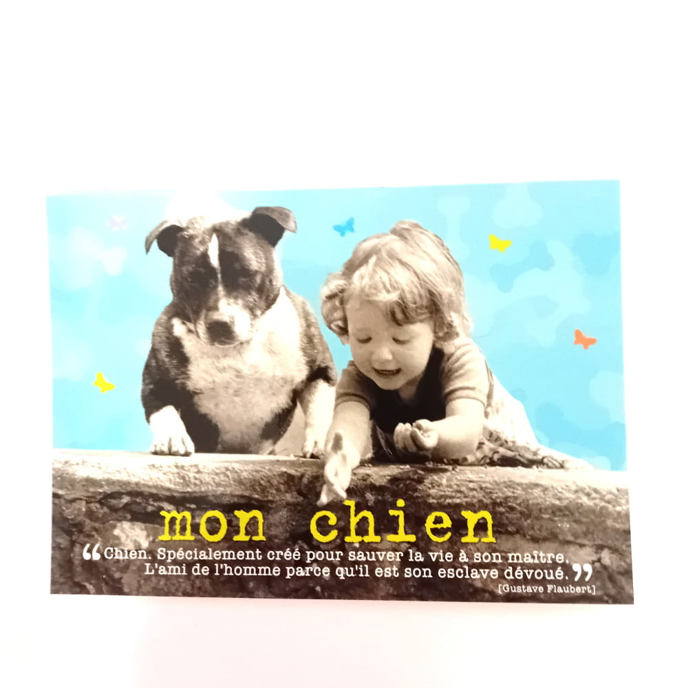 Carte postale citation Mon chien