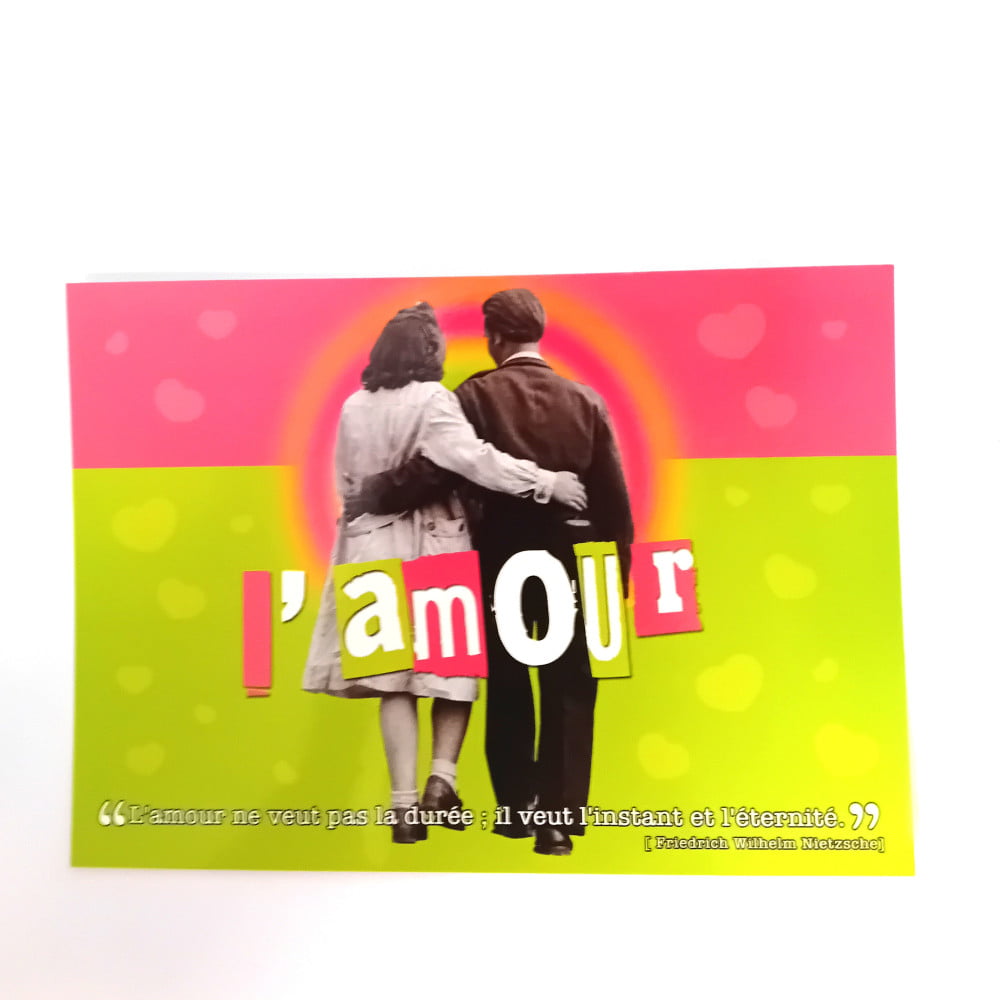 Carte postale citation L'amour