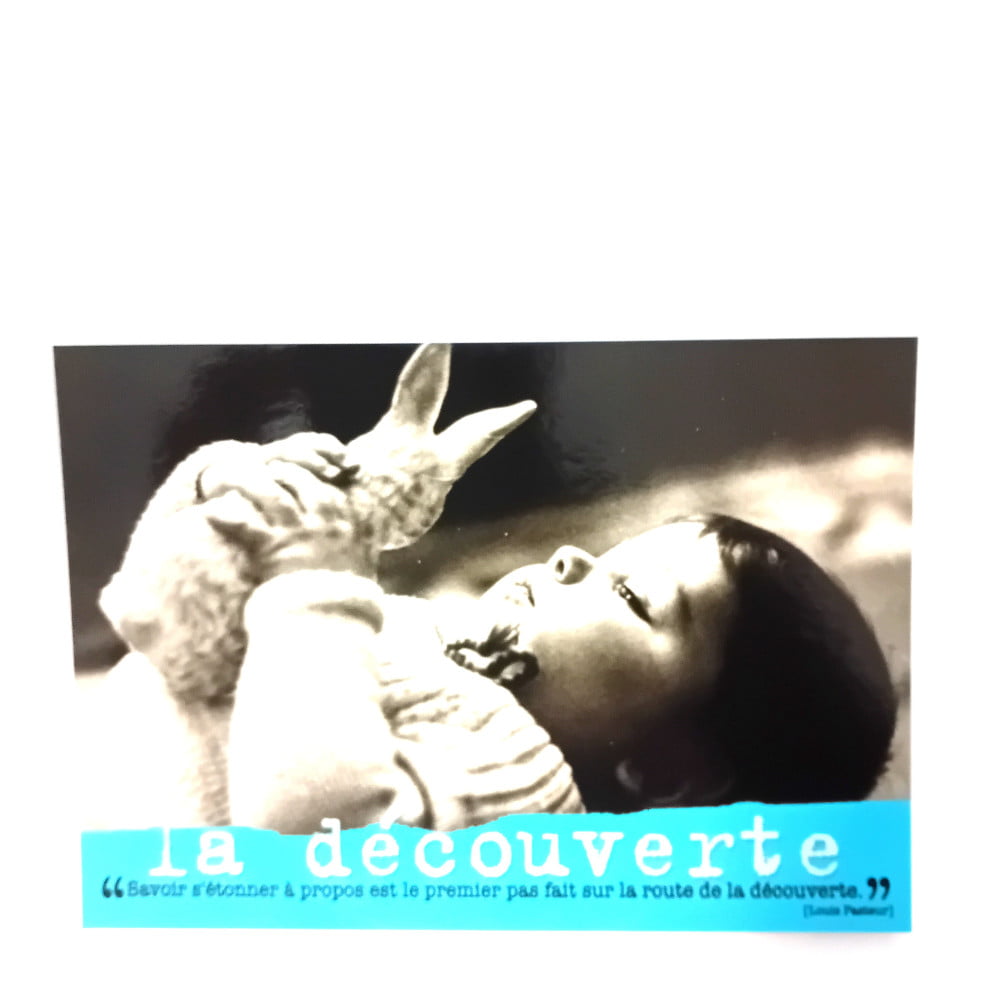 Carte postale citation La découverte