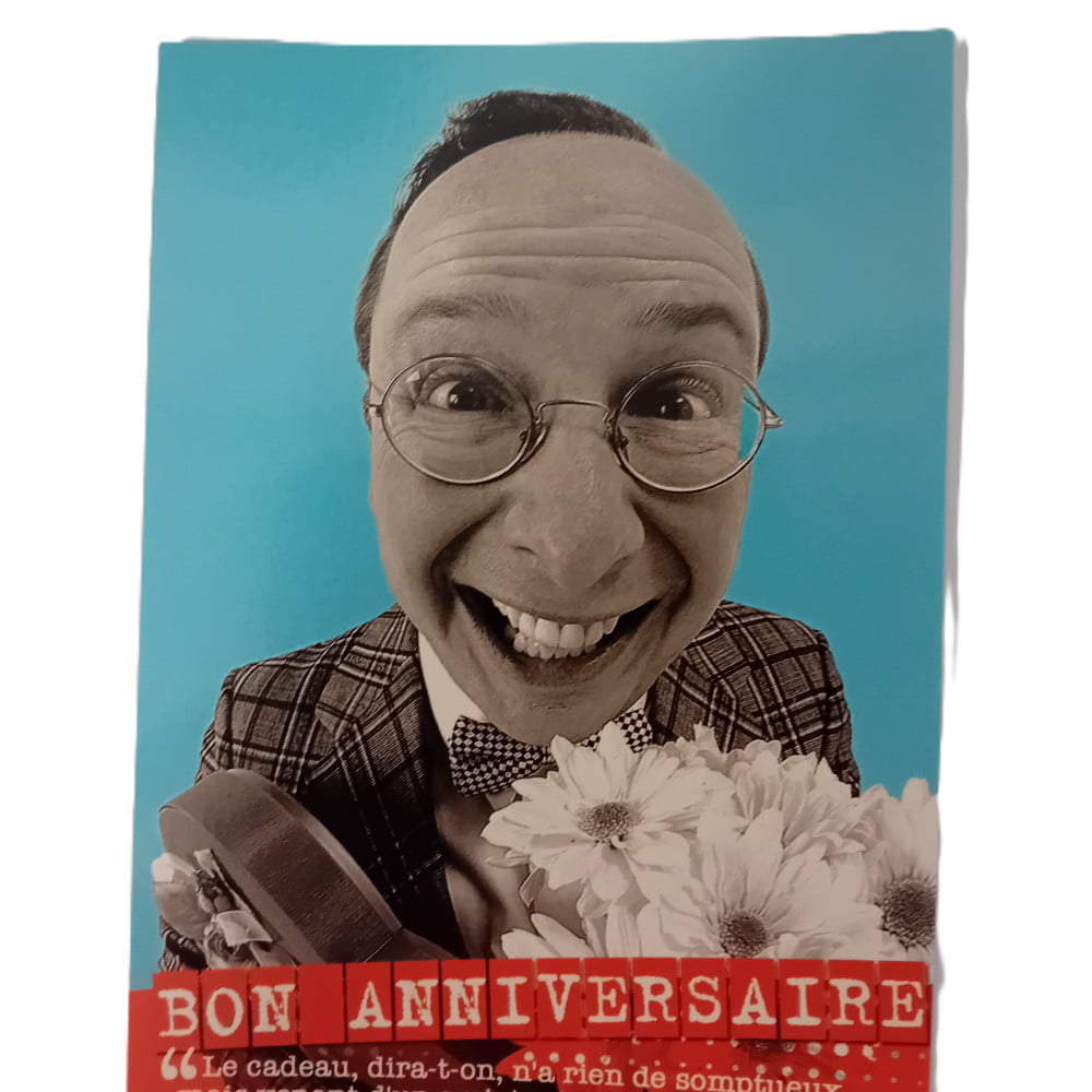 Carte postale citation Anniversaire Cadeau somptueux