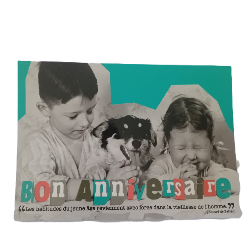 Carte postale citation Anniversaire Les habitudes