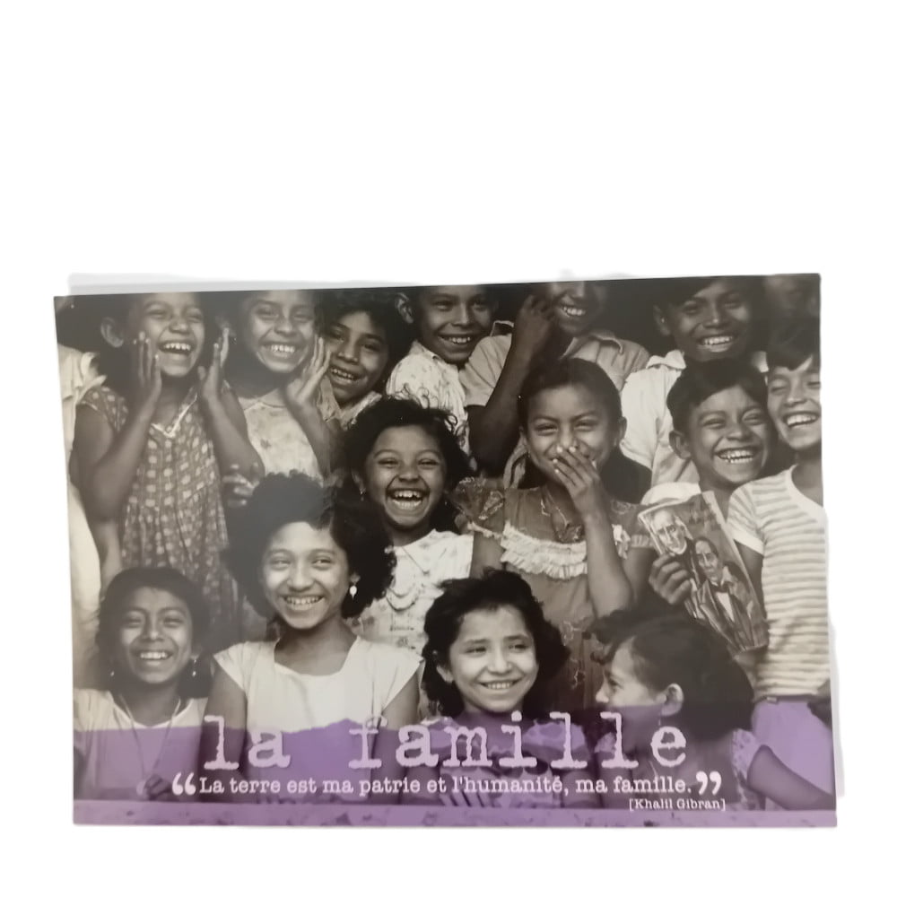 Carte postale citation La famille