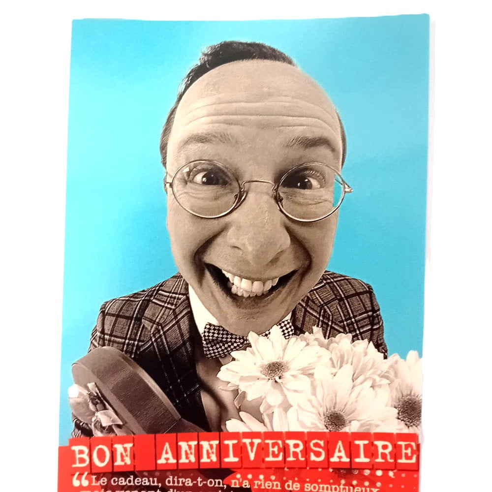 Carte postale citation Anniversaire Cadeau somptueux