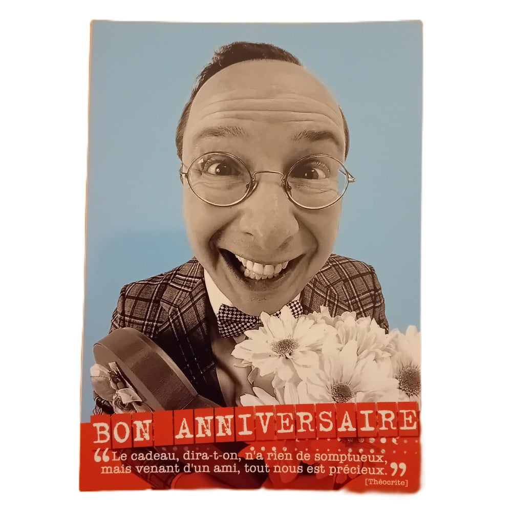 Carte postale citation Anniversaire Cadeau somptueux