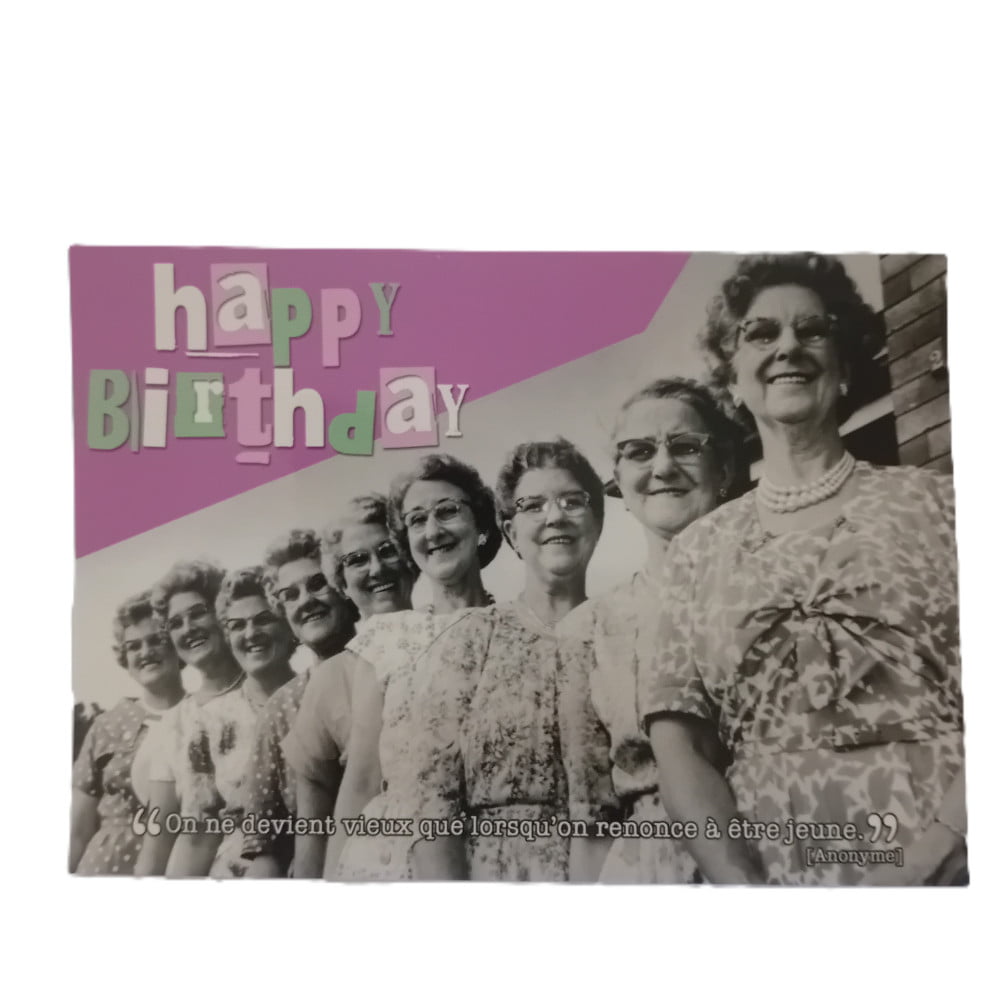 Carte postale citation Anniversaire On ne devient vieux ..