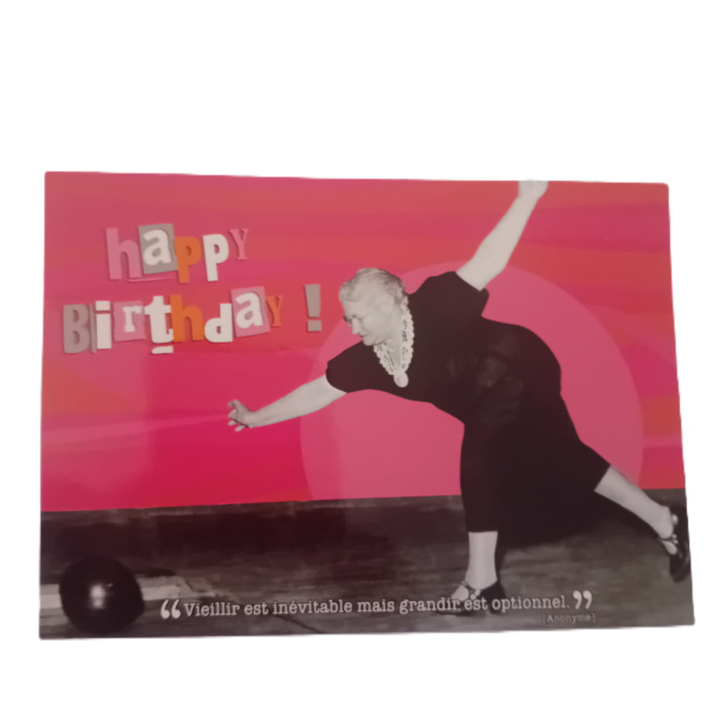 Carte postale citation Anniversaire Vieillier est inévitable