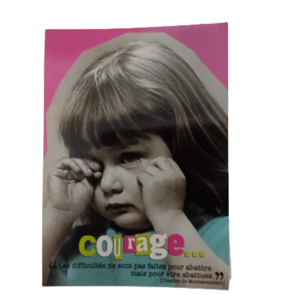Carte postale citation Courage