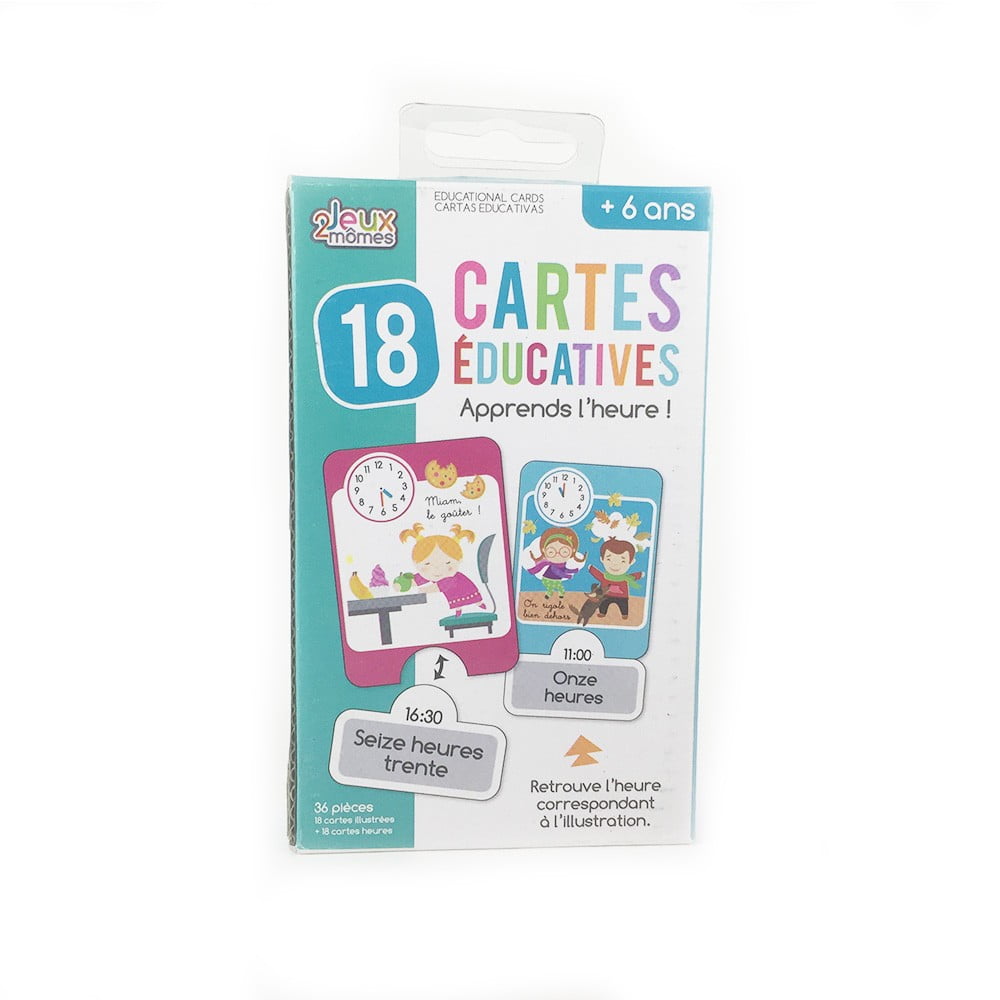 Cartes éducatives : apprendre l'heure