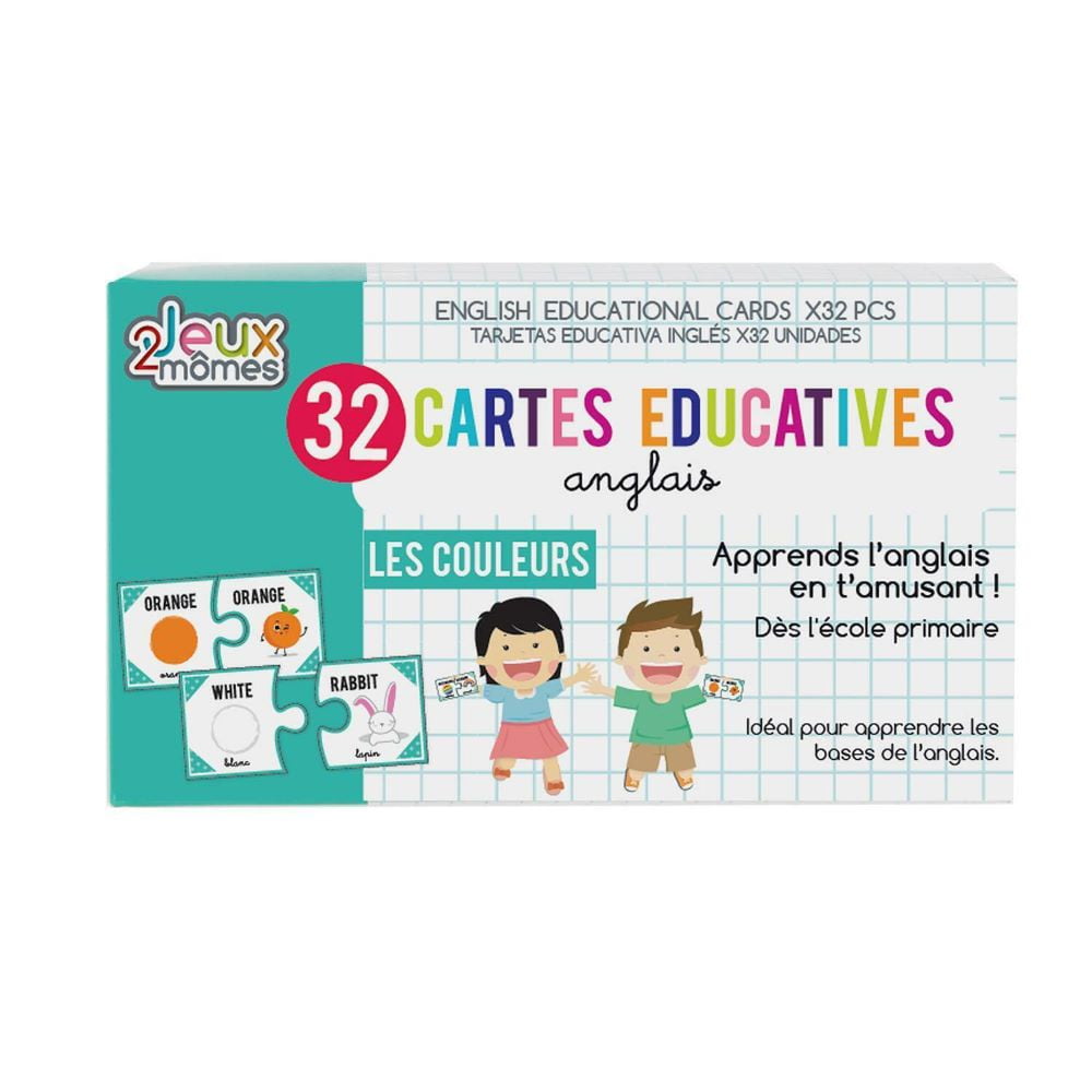 Cartes éducatives les couleurs en anglais