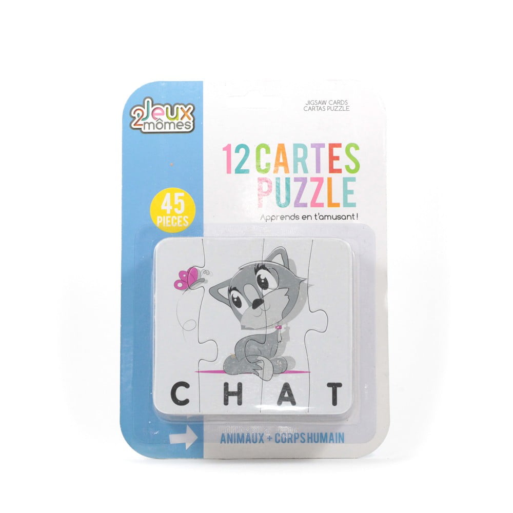 Cartes puzzle chat 45 pièces