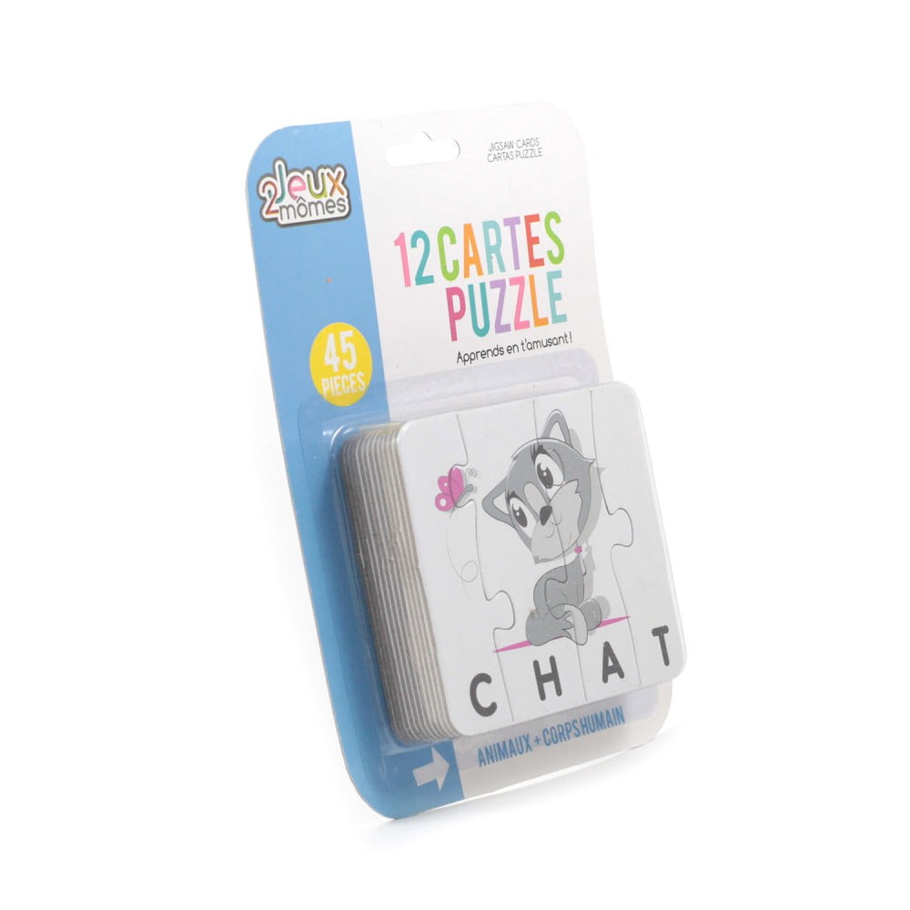 Cartes puzzle chat 45 pièces