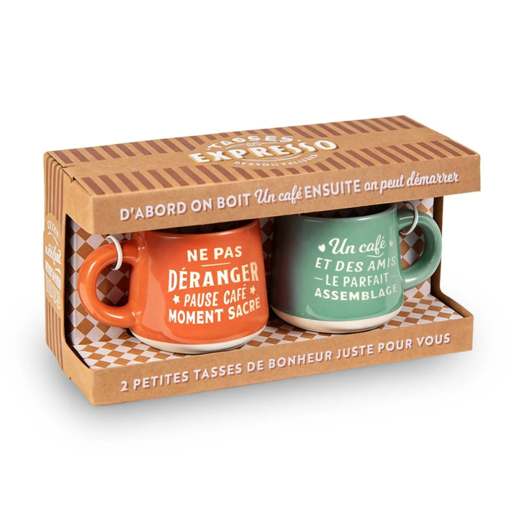 Coffret duo 2 tasses expresso Amitié & café
