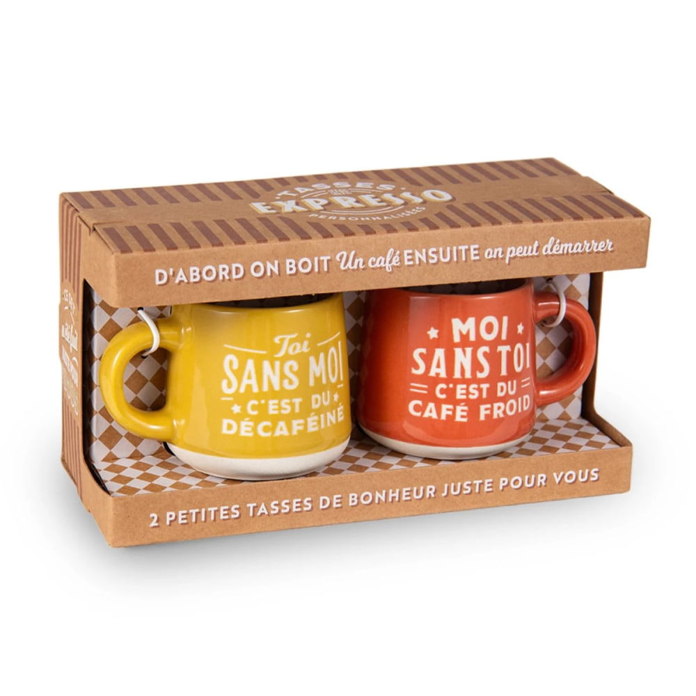 Coffret duo 2 tasses expresso Toi & Moi