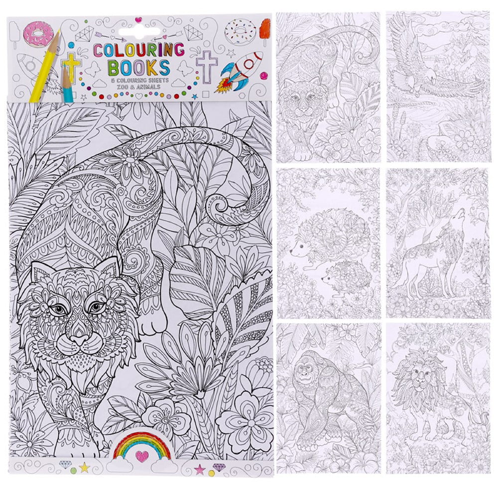 Coloriage pour adulte animaux sauvages lion