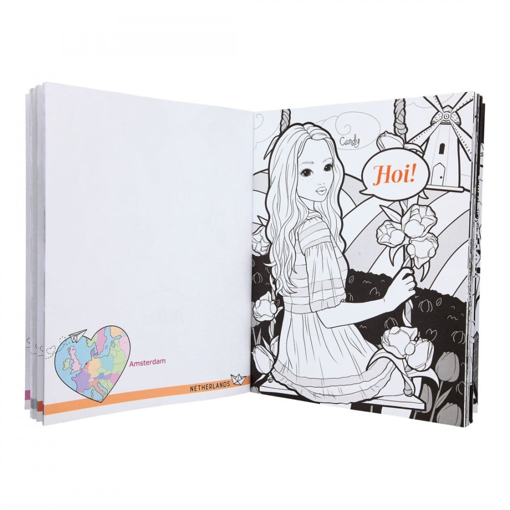 Cahier coloriage colour & design book topmodel 