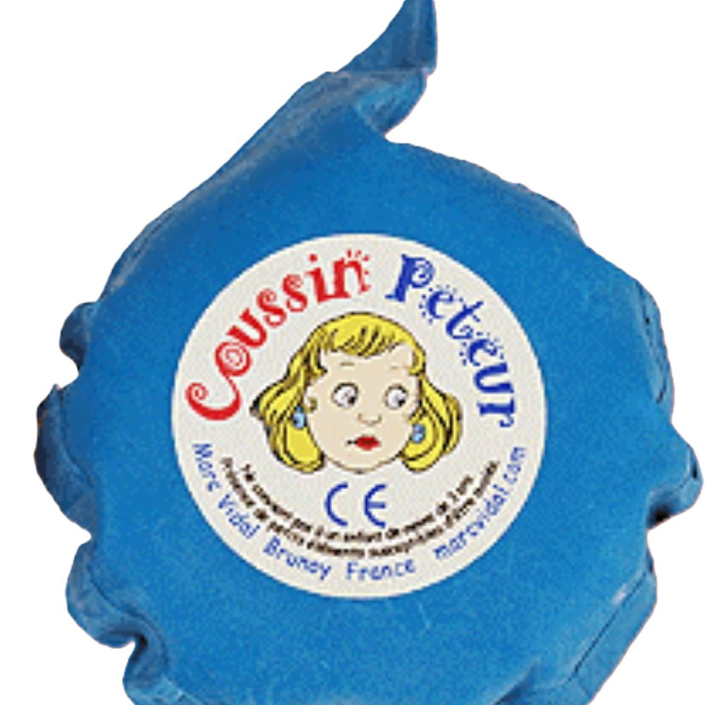 Coussin Péteur Bleu – Farce Humoristique Marc Vidal