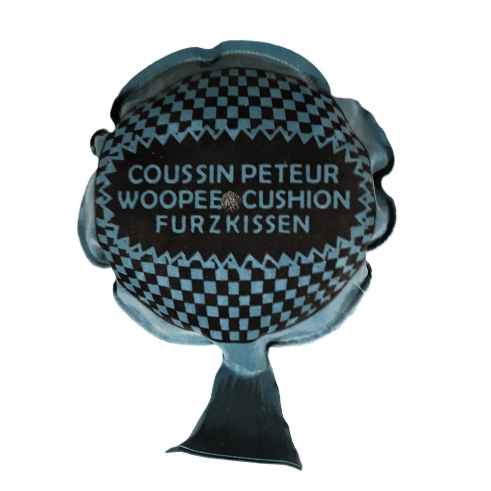Coussin Péteur Bleu – Farce Humoristique Marc Vidal