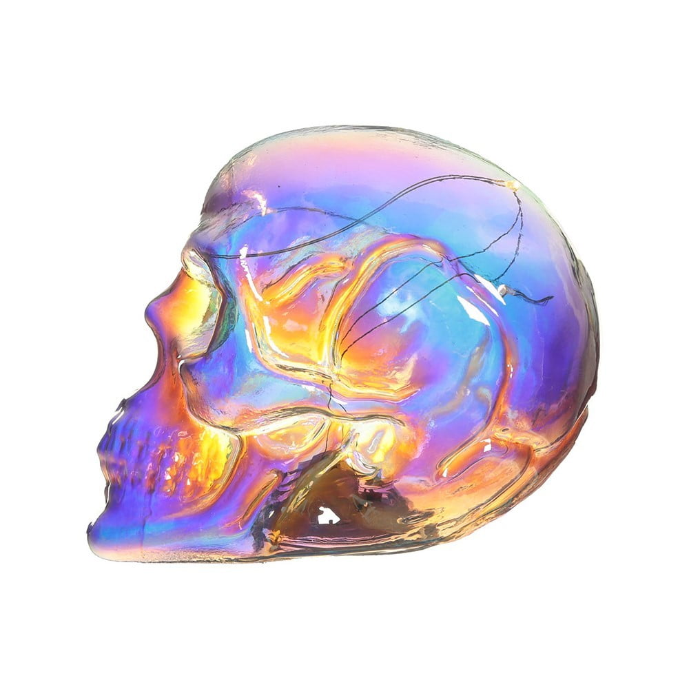 Crâne décoration à led effet iridescent PM
