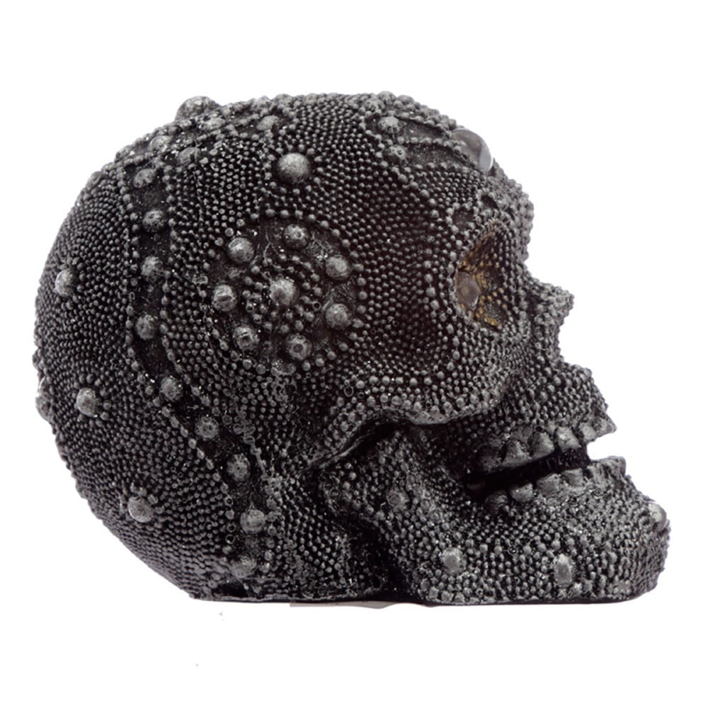 Crâne déco Bouddha Argenté (petit modèle)