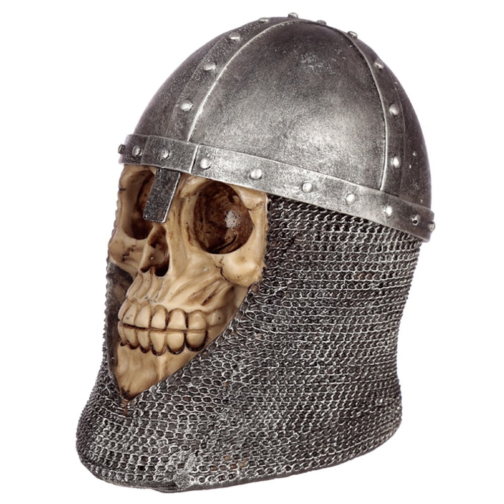 Crâne déco chevalier avec casque