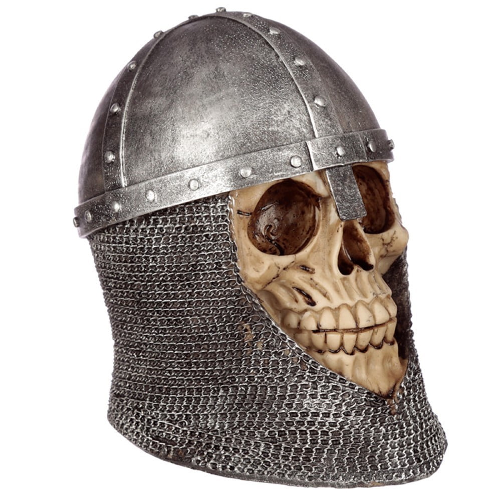 Crâne déco chevalier avec casque