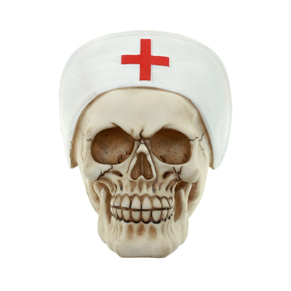 Crâne déco infirmière
