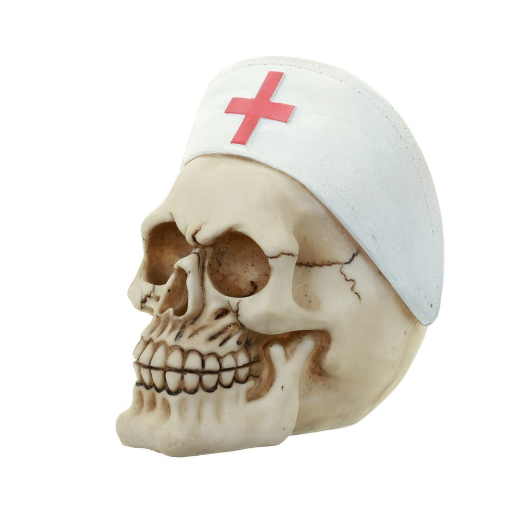 Crâne déco infirmière