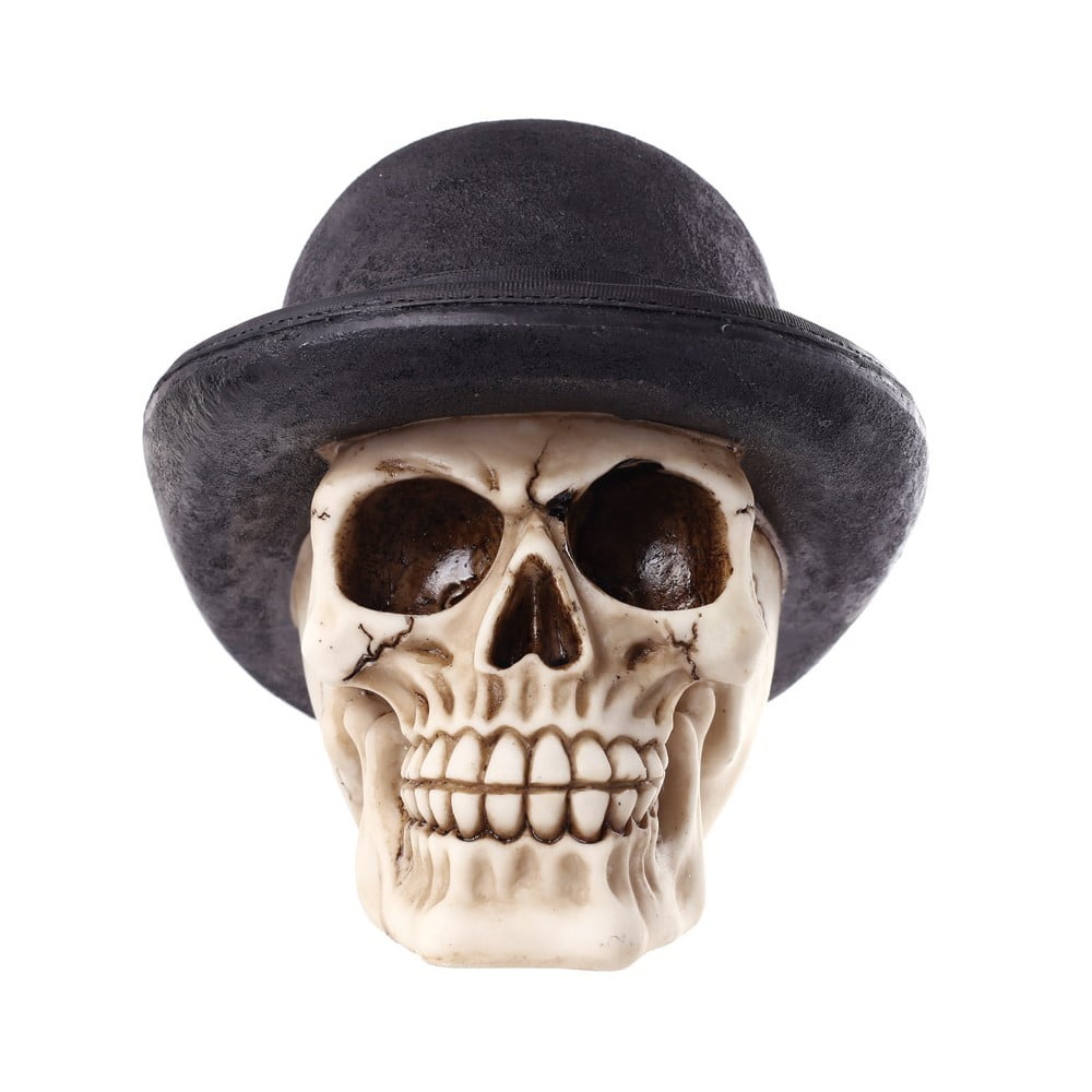Crâne déco lunettes chapeau melon