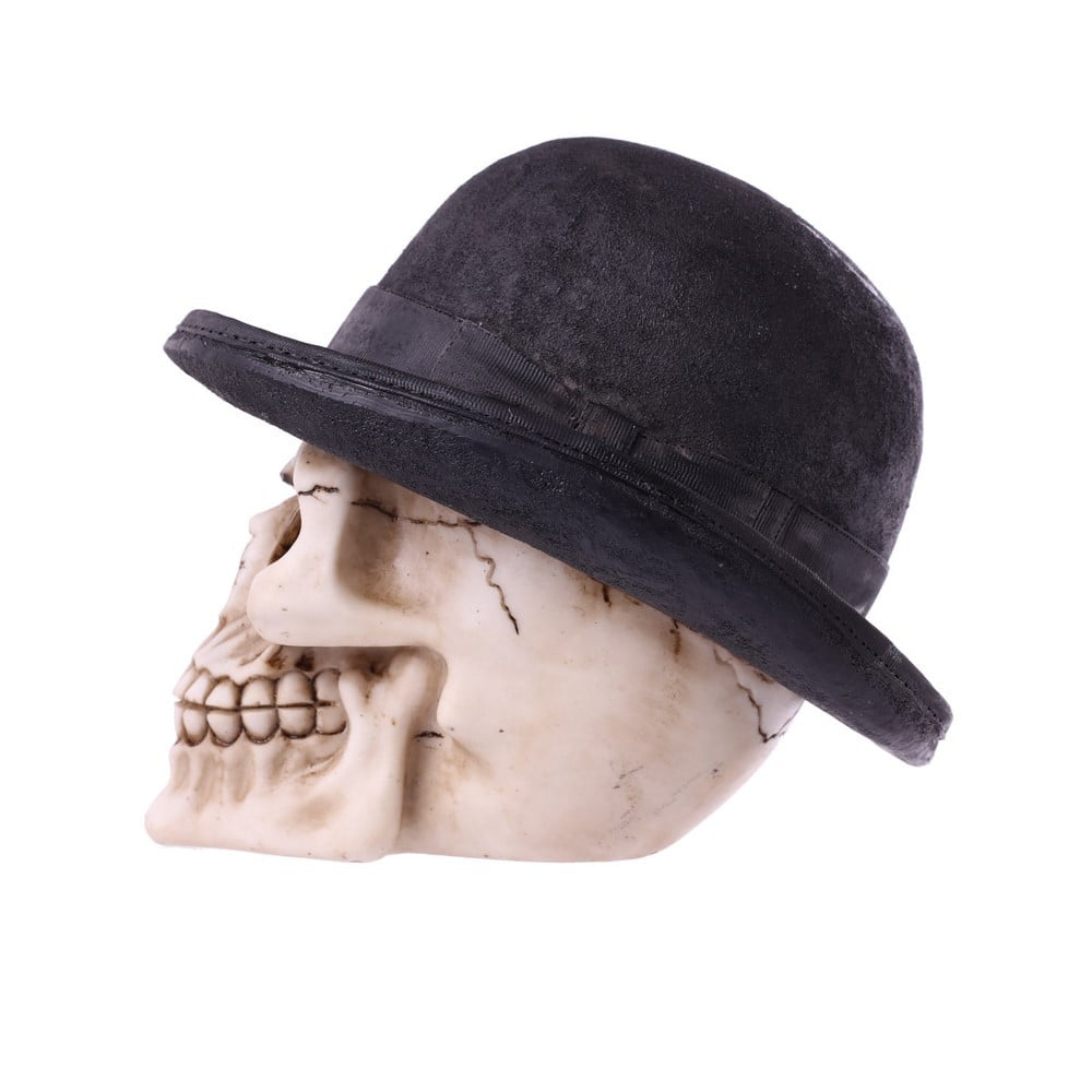 Crâne déco lunettes chapeau melon