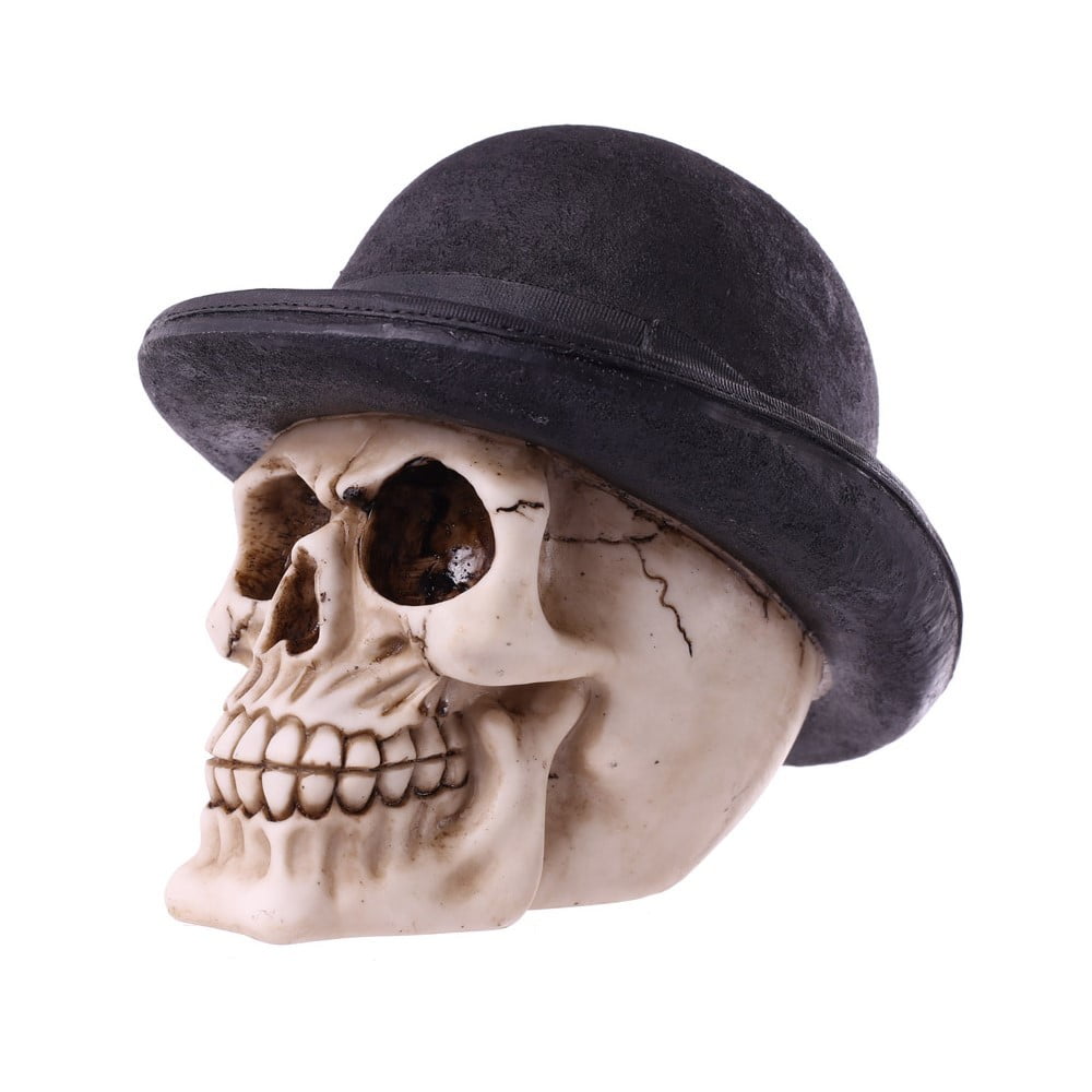 Crâne déco lunettes chapeau melon