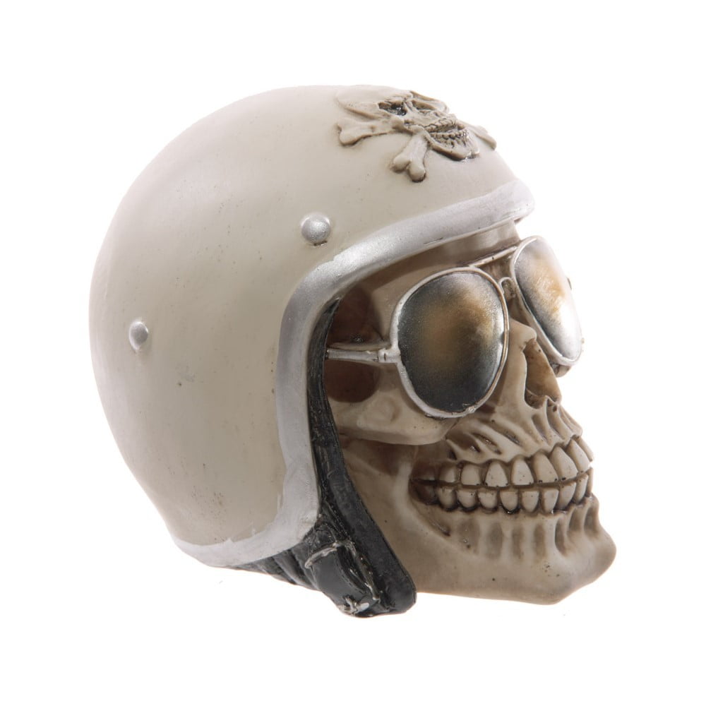 Crâne déco macâbre casque lunettes